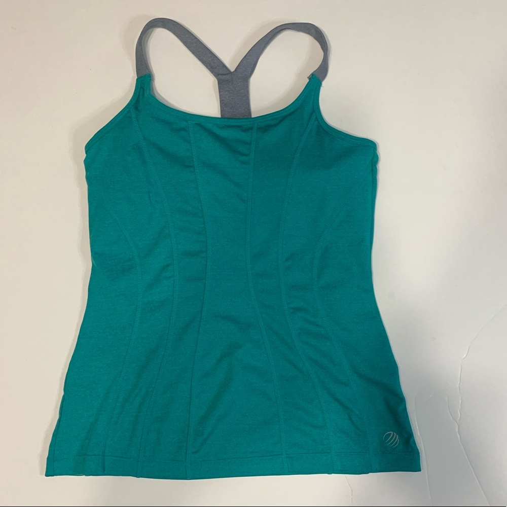 Teal / green  and green MPG work out tank